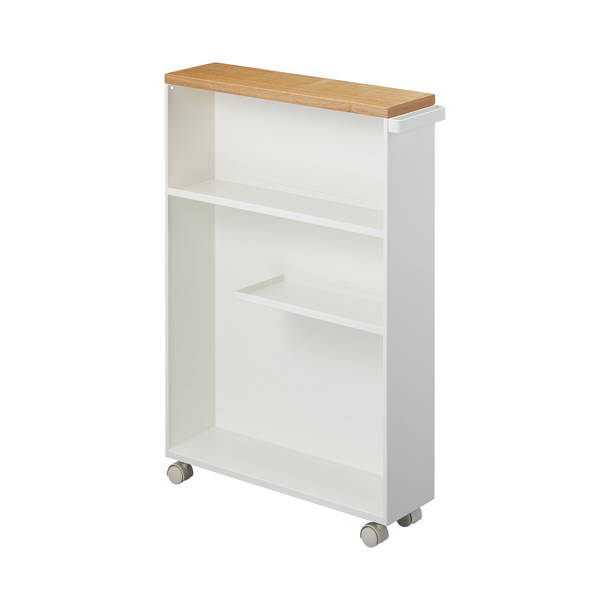 Tower Yamazaki Home Rolling Slim Bathroom Utility Cart, Storage Shelf